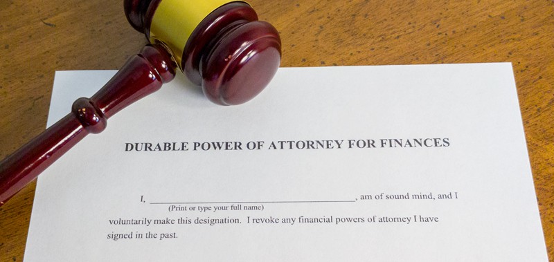 Document titled Durable Power of Attorney for Finances