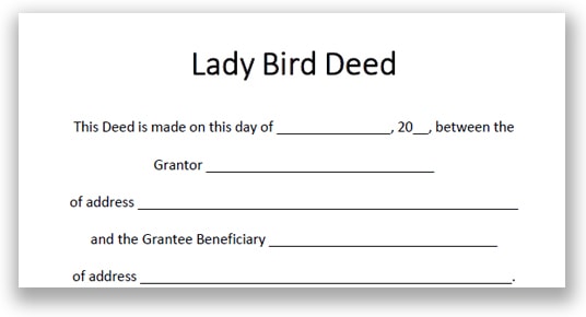 Free Printable Lady Bird Deed Form